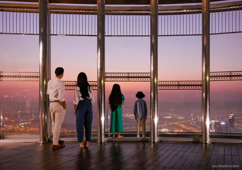Panoramiczny widok z tarasu widokowego objęty biletem bez kolejki na Burj Khalifa