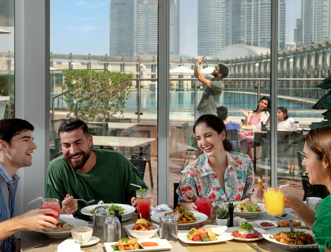 The Burj Club restaurant included with the Burj Khalifa dinner ticket