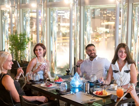 3 course meal served as part of the Burj Khalifa dinner ticket