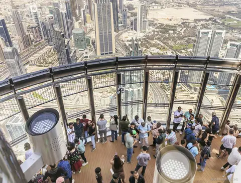 Vista desde el mirador SKY del piso 148 del Burj Khalifa