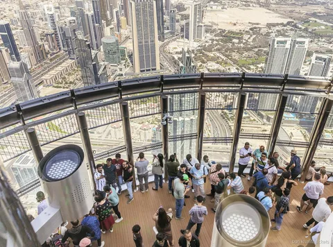View from Burj Khalifa SKY Level 148 observation deck