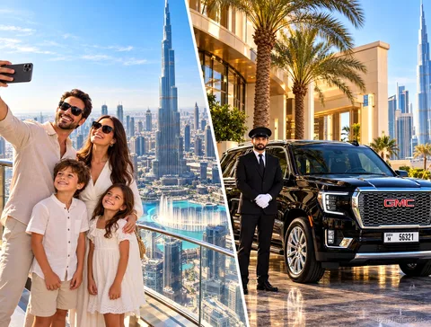 Private GMC SUV transfer included with the Burj Khalifa ticket