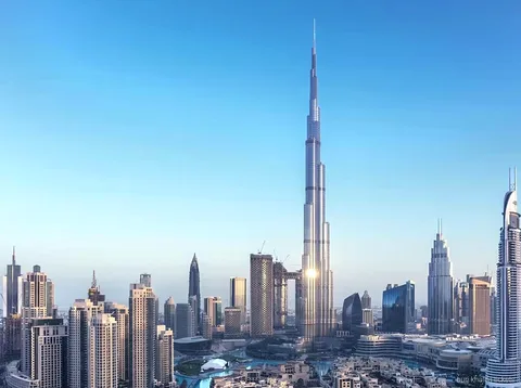 Widok z tarasu widokowego Burj Khalifa wliczony w bilet z transferem SUV